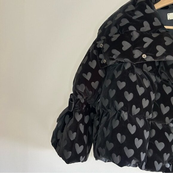 FENDI Down-filled Heart-motif Velvet Jacket In Black size 40 - Picture 15 of 15